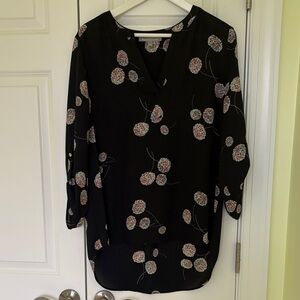 Daniel Rainn Black Floral Blouse